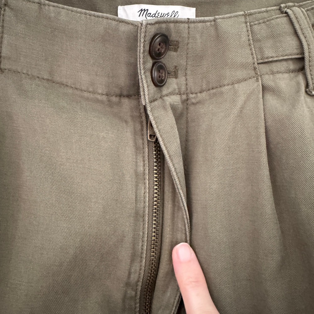 Madewell Olive Wide Leg Pants - Picture 5 of 12